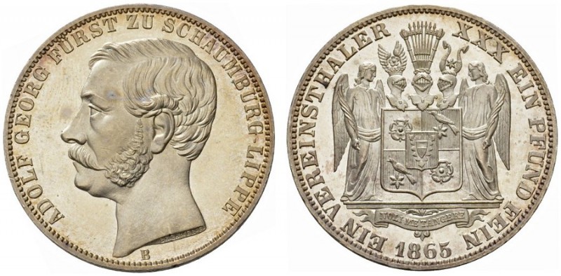  DEUTSCHE MÜNZEN UND MEDAILLEN   SCHAUMBURG-LIPPE   Adolf Georg, 1860-1893. Vere...