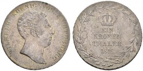  DEUTSCHE MÜNZEN UND MEDAILLEN   WÜRTTEMBERG   WÜRTTEMBERG, HERZOGTUM, SEIT 1806 KÖNIGREICH   Wilhelm I., 1816-1864. Konventionstaler 1818. AKS 71; Da...