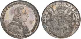  DEUTSCHE MÜNZEN UND MEDAILLEN   WÜRZBURG   Franz Ludwig von Erthal, 1779-1795. Konventionstaler 1779. Dav. 2904; Helmschrott 883; K./M. 413. In NGC­S...