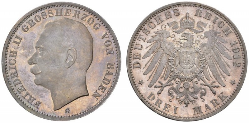 DEUTSCHE MÜNZEN AB 1871   REICHSSILBER- UND GOLDMÜNZEN   BADEN   Friedrich II.,...