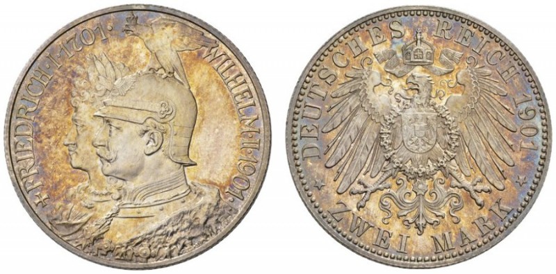  DEUTSCHE MÜNZEN AB 1871   REICHSSILBER- UND GOLDMÜNZEN   PREUSSEN   Wilhelm II....