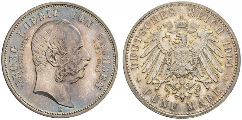  DEUTSCHE MÜNZEN AB 1871   REICHSSILBER- UND GOLDMÜNZEN   SACHSEN   Georg, 1902-...