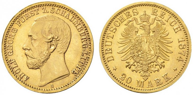 DEUTSCHE MÜNZEN AB 1871   REICHSSILBER- UND GOLDMÜNZEN   SCHAUMBURG-LIPPE   Ado...