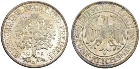  DEUTSCHE MÜNZEN AB 1871   WEIMARER REPUBLIK, 1919-1933.   5 Reichsmark 1928 A. Eichbaum. J. 331; K./M. 56. Polierte Platte. FDC