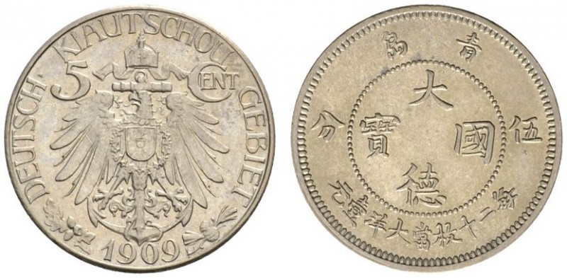  DEUTSCHE MÜNZEN AB 1871   DEUTSCHE KOLONIEN   KIAUTSCHOU   5 Cent 1909. J. 729;...