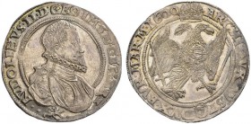  RÖMISCH - DEUTSCHES REICH   Rudolf II., 1576-1612. Reichstaler 1600, Wien. Dav. 3002; K./M. 25; Voglh. 106 III. 29,21 g. Attraktives, unzirkuliertes ...