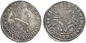  RÖMISCH - DEUTSCHES REICH   Ferdinand II., 1592-1618-1637. Reichstaler 1624, Wien. Dav. 3086; Herinek 380; K./M. 531. 28,10 g. Selten. Leicht korrodi...