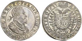  RÖMISCH - DEUTSCHES REICH   Ferdinand II., 1592-1618-1637. Reichstaler 1633, Wien. Dav. 3091; K./M. 599; Voglh. 154 IX. 28,63 g. Unzirkuliertes Prach...