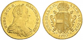  RÖMISCH - DEUTSCHES REICH   Maria Theresia, 1740-1780. Souverain d'or 1780 IC-FA, Wien. Geprägt für die Niederlande. Eypeltauer 448a; Fr. 420; K./M. ...