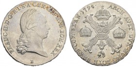  RÖMISCH - DEUTSCHES REICH   Franz II., 1792-1806. Kronentaler 1794 B Kremnitz. Dav. 1180; K./M. 62.2; Voglh. 307. 29,51 g. Vorzügliches Exemplar