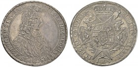  RÖMISCH - DEUTSCHES REICH   DIE GEISTLICHKEIT IN DEN HABSBURGISCHEN ERBLANDEN   OLMÜTZ, BISTUM   Karl III. von Lothringen, 1695-1711. Reichstaler 170...