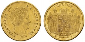  EUROPEAN COINS & MEDALS   DÄNEMARK   KÖNIGREICH   Christian VIII., 1839-1848. Christian d'or 1845, Altona. Fr. 290; Hede 2. 6,61 g. GOLD. Selten. Fas...