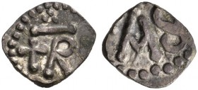 EUROPEAN COINS & MEDALS   FRANCE   MEROVINGIENS   Charles Martel, 717-741. Denier s.d., Metz (?). Belfort 6636; Depeyrot 19; Prou -. 1,10 g. D'une gr...
