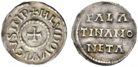  EUROPEAN COINS & MEDALS   FRANCE   CAROLINGIENS   Louis le Pieux, 814-840. Denier s.d. (vers 819-822). Atelier du palais. H LVDOVVICVS IMP. Croix // ...