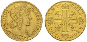  EUROPEAN COINS & MEDALS   FRANCE ROYALE   ROYAUME   Louis XIII, 1610-1643. Double Louis d'or 1640 A, Paris. Fr. 409; Gad. 59. 13,48 g. OR. Rare dans ...