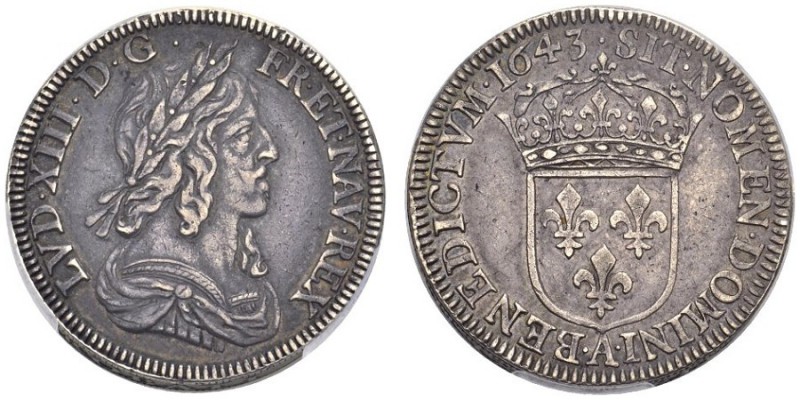 EUROPEAN COINS & MEDALS   FRANCE ROYALE   ROYAUME   Louis XIII, 1610-1643. 1/12...