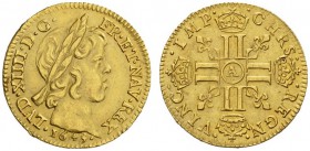  EUROPEAN COINS & MEDALS   FRANCE ROYALE   ROYAUME   Louis XIV, 1643-1715. 1/2 Louis d'or à la mèche courte 1643 A, Paris. Fr. 416; Gadoury 234 (R). 3...
