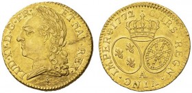  EUROPEAN COINS & MEDALS   FRANCE ROYALE   ROYAUME   Louis XV, 1715-1774. Louis d'or &quot;à la vieille tête&quot; 1772 A, Paris. Fr. 467; Gad. 342 (R...