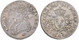  EUROPEAN COINS & MEDALS   FRANCE ROYALE   ROYAUME   Louis XVI, 1774-1793. Ecu aux lauriers 1780 AA, Metz. Dav. 1333; Gad. 356; K./M. 564.2. 29,11 g. ...