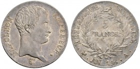  EUROPEAN COINS & MEDALS   FRANCE ROYALE   PREMIER EMPIRE   Napoléon Ier, 1804-1814/1815. 5 Francs An 14 (1805-1806) A, Paris. Dav. 83; Gadoury 580; K...