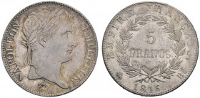  EUROPEAN COINS & MEDALS   FRANCE ROYALE   PREMIER EMPIRE   Napoléon Ier, 1804-1814/1815. 5 Francs 1815 B, Rouen. Période des Cent-jours. Dav. 85; Gad...