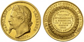  EUROPEAN COINS & MEDALS   FRANCE ROYALE   SECOND EMPIRE, 1852-1870.   Napoléon III, 1852-1870. Médaille d'or 1861. Concours agricole de Toulouse. Ani...