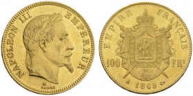  EUROPEAN COINS & MEDALS   FRANCE ROYALE   SECOND EMPIRE, 1852-1870.   Napoléon III, 1852-1870. 100 Francs 1869 A, Paris. Fr. 580; Gadoury 1136. 32,22...