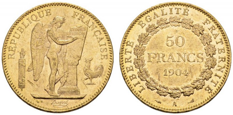  EUROPEAN COINS & MEDALS   FRANCE ROYALE   TROISIEME REPUBLIQUE, 1870-1940.   50...