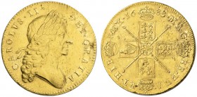  EUROPEAN COINS & MEDALS   GREAT BRITAIN   UNITED KINGDOM   Charles II, 1660-1685. 5 Guineas 1683, London. CAROLVS II DEI GRATIA. Bust right // MAG BR...