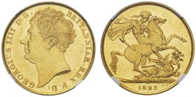  EUROPEAN COINS & MEDALS   GREAT BRITAIN   UNITED KINGDOM   George IV, 1820-1830. 2 Pounds 1823, London. Fr. 375; Spink 3798. GOLD. In NGC­Slab, grade...