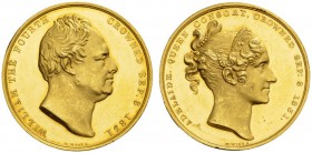  EUROPEAN COINS & MEDALS   GREAT BRITAIN   UNITED KINGDOM   William IV, 1830-1837. Gold Medal 1831. By W. Wyon. Coronation of William IV. WILLIAM THE ...
