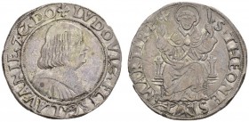  EUROPEAN COINS & MEDALS   ITALIA   MESSERANO   Lodovico II Fieschi, 1528-1532. Testone s.d. LVDOVIC FLISC LAVANIE 7 C DO. Busto a destra // S THEONES...