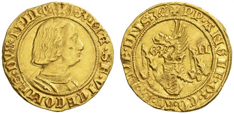  EUROPEAN COINS & MEDALS   ITALIA   MILANO   Galeazzo Maria Sforza, 1466-1476. D...