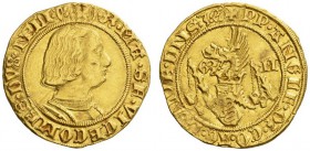  EUROPEAN COINS & MEDALS   ITALIA   MILANO   Galeazzo Maria Sforza, 1466-1476. Ducato s.d. G3 MA SF VICECOMES DVX MELI V. Busto del duca corazzato a d...