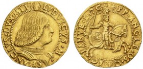  EUROPEAN COINS & MEDALS   ITALIA   MILANO   Ludovico Maria Sforza, 1494-1499. Doppio Ducato s.d. LVDOVICVS M SF ANGLVS DVX MLI. Busto di Ludovico Mar...