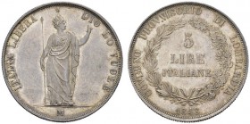  EUROPEAN COINS & MEDALS   ITALIA   MILANO   Governo provvisorio della Lombardia, 1848. 5 Lire 1848 M, Milano. Dav. 206 K./M. C Pagani 213. 24,97 g. S...