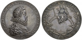  EUROPEAN MEDALS OF HIGH ARTISTIC VALUE   FRANCE   Louis XIII, 1610-1643. Silver medal 1617. LVDO XIII D G FR ET NAVAR REX CHRIS. Bust right // DAT PA...