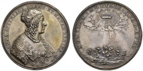  EUROPEAN MEDALS OF HIGH ARTISTIC VALUE   FRANCE   Anne of Austria, queen consort of France 1615-1643. Silver medal 1642. Unsigned. By Jean Darmand, c...