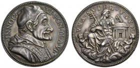  EUROPEAN MEDALS OF HIGH ARTISTIC VALUE   ITALY   PAPAL STATES   Pope Innocent XI, 1691-1700. Silver medal Year VI (1691). State of Religion. By Hamer...