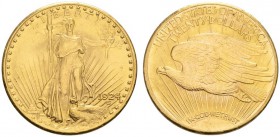  COINS & MEDALS FROM OVERSEAS   USA   SAINT GAUDENS TWENTY DOLLARS (1907-1933)   20 Dollars 1924, Philadelphia. Fr. 185; K./M. 131. 33,42 g. GOLD. Unc...