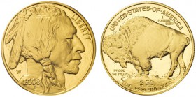  COINS & MEDALS FROM OVERSEAS   USA   FIFTY DOLLARS - ONE OUNCE GOLD   50 Dollars 2006. Buffalo. Fr. B20; K./M. 393. 31,13 g. GOLD. Proof. Choice unci...