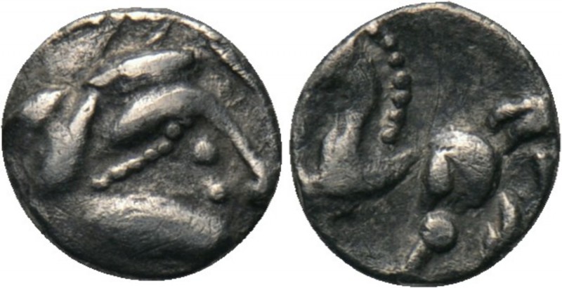 EASTERN EUROPE. Uncertain. Obol (2nd-1st centuries BC). 

Obv: Stylized head r...
