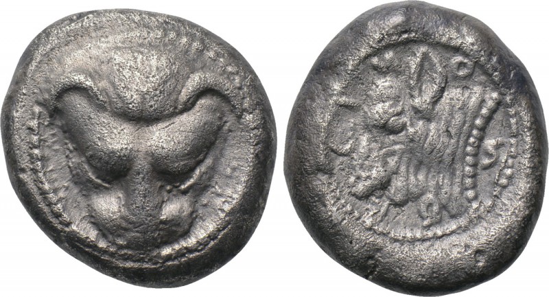 BRUTTIUM. Rhegion. Stater or Tridrachm (Circa 485/3-481 BC). Euboic-Chalkidian s...