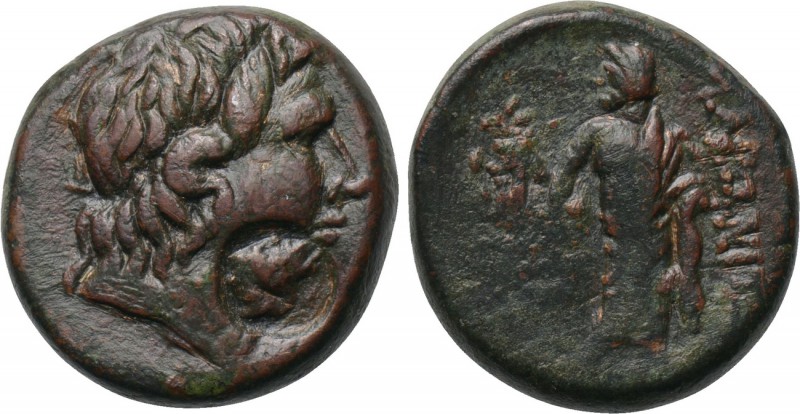 THRACE. Maroneia. Ae (Circa 189/8-49/5 BC). 

Obv: Head of Dionysos right, wea...