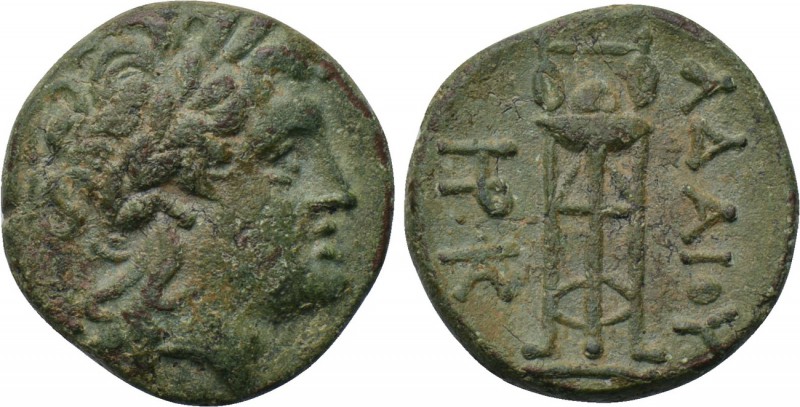 KINGS OF THRACE. Adaios (Circa 253-243 BC). Ae. 

Obv: Laureate head of Apollo...