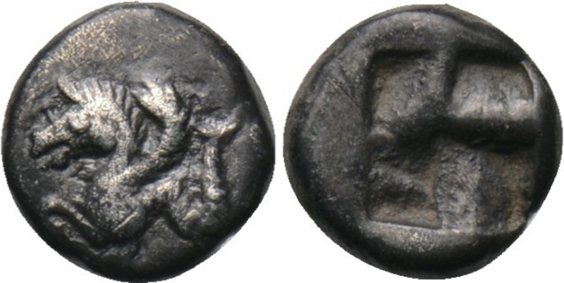 THRACO-MACEDONIAN REGION. Uncertain. Obol (5th century BC). 

Obv: Hippocamp l...