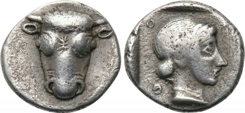 PHOKIS. Federal Coinage. Triobol or Hemidrachm (Circa 445-420 BC). 

Obv: Head...