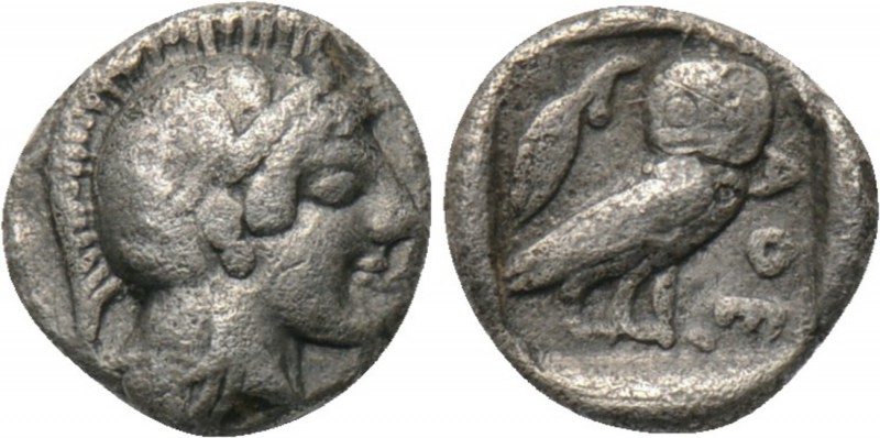 ATTICA. Athens. Obol (Circa 475-465 BC). 

Obv: Helmeted archaic head of Athen...