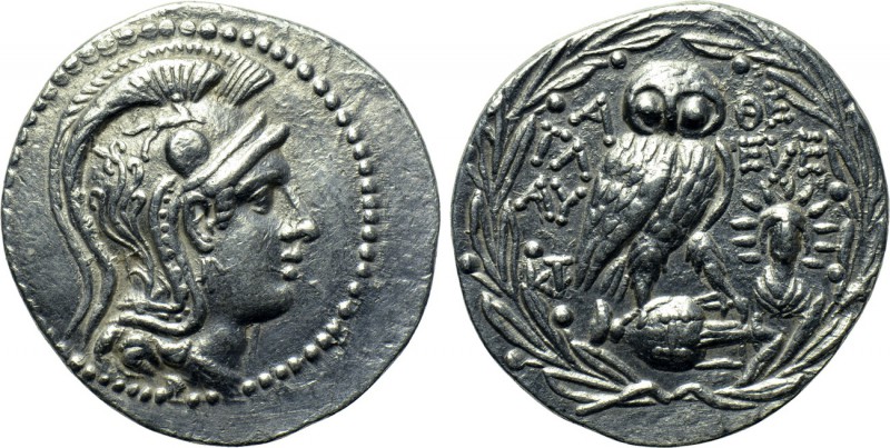 ATTICA. Athens. Tetradrachm (138/37BC). New Style Coinage. 

Obv: Helmeted hea...