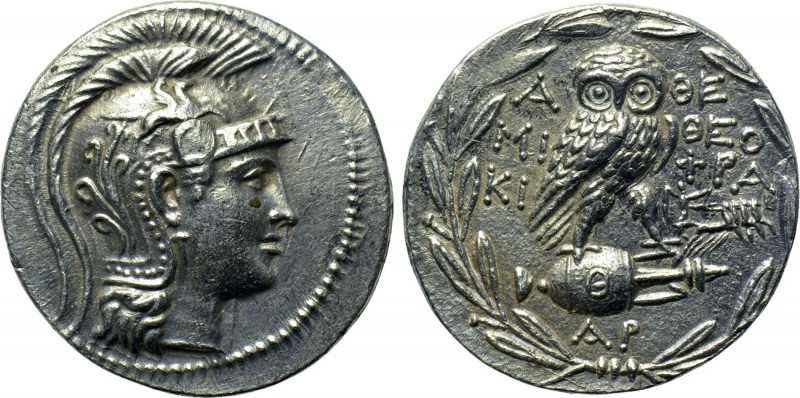 ATTICA. Athens. Tetradrachm (139/8 BC). New Style Coinage. 

Obv: Helmeted hea...